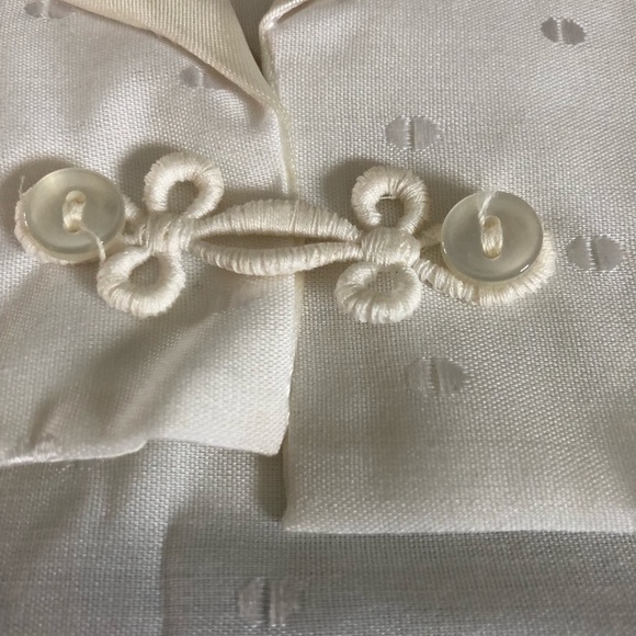 VTG 80’s Boys Baptism Christening Shortall Suit Vest 1PC Satin Tie Charming - Picture 5 of 10